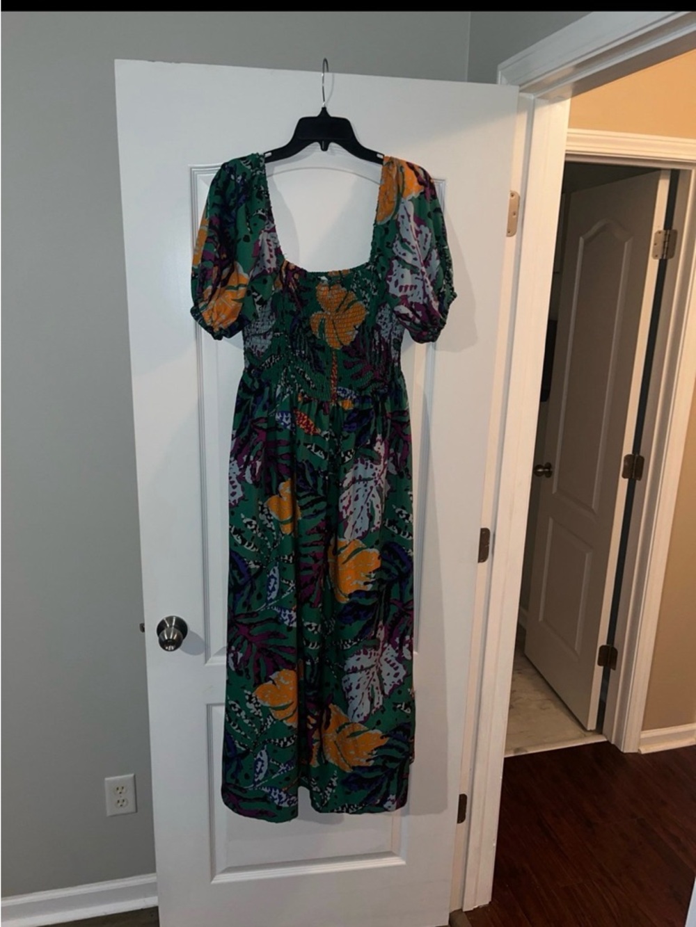 Live 4 Truth Green Maxi Dress with Yellow & Purple Floral Print!